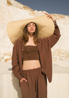 Tiny-Kahverengi Oversize Gömlek-Gömlek-2-Milagron.com