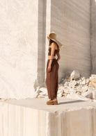 Tiny-Kahverengi Straplez üst-Bluz-6-Milagron.com