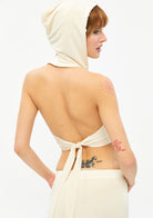 Tiny-Kapüşonlu Beyaz Büstiyer-Top-2-Milagron.com