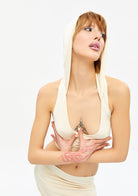 Tiny-Kapüşonlu Beyaz Büstiyer-Top-7-Milagron.com