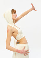 Tiny-Kapüşonlu Beyaz Büstiyer-Top-9-Milagron.com