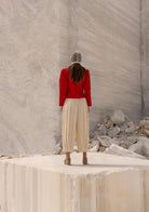 Tiny-Kırmızı önü Düğmeli Vatkalı Büzgülü Ceket-Ceket-11-Milagron.com