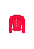 Tiny-Kırmızı önü Düğmeli Vatkalı Büzgülü Ceket-Ceket-12-Milagron.com