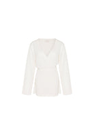 Tiny-Krem Bağlamalı Triko Gömlek-5-Milagron.com