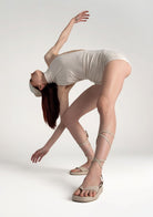 Tiny-Krem Boğazlı Sırt Dekolteli Şort Bodysuit-Tulum-9-Milagron.com