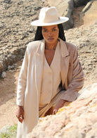 Tiny-Krem Kadife Uzun Ceket-Ceket-2-Milagron.com