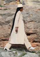 Tiny-Krem Kadife Uzun Ceket-Ceket-4-Milagron.com