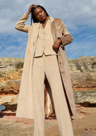 Tiny-Krem Kadife Uzun Ceket-Ceket-8-Milagron.com