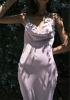 Tiny-Lila Saten Elbise-Elbise-8-Milagron.com