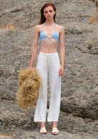 Tiny-Mavi İnce Askılı Bağlamalı Üst-Top-2-Milagron.com