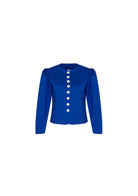 Tiny-Mavi önü Düğmeli Vatkalı Büzgülü Ceket-Ceket-5-Milagron.com