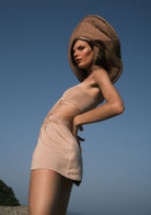 Tiny-Nude Z Detaylı Straplez Elbise-Elbise-13-Milagron.com