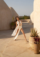 Tiny-Önleri Uzun Dekolteli Beyaz Bluz-Top-7-Milagron.com