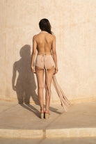 Tiny-Önleri Uzun Dekolteli Nude Bluz-Top-10-Milagron.com