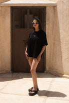 Tiny-Oversize Siyah Tişört-T-Shirts-1-Milagron.com