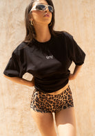 Tiny-Oversize Siyah Tişört-T-Shirts-3-Milagron.com