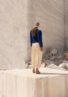 Tiny-Papatya Nakışlı Beyaz Kurdeleleli Tül şapka-Şapka-5-Milagron.com