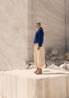 Tiny-Papatya Nakışlı Beyaz Kurdeleleli Tül şapka-Şapka-6-Milagron.com