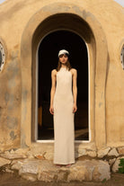 Tiny-Si Boyundan Bağlamalı Krem Triko Elbise-Elbise-1-Milagron.com