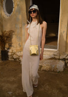 Tiny-Si Boyundan Bağlamalı Krem Triko Elbise-Elbise-11-Milagron.com