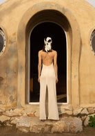 Tiny-Si Boyundan Bağlamalı Krem Triko Elbise-Elbise-2-Milagron.com