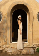 Tiny-Si Boyundan Bağlamalı Krem Triko Elbise-Elbise-4-Milagron.com