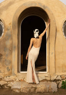 Tiny-Si Boyundan Bağlamalı Krem Triko Elbise-Elbise-5-Milagron.com