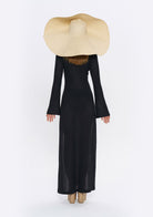 Tiny-Si Yırtmaçlı Uzun Kollu Siyah Triko Elbise-Elbise-2-Milagron.com