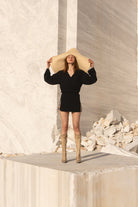 Tiny-Siyah Bağlamalı Triko Gömlek-1-Milagron.com