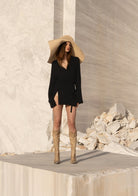 Tiny-Siyah Bağlamalı Triko Gömlek-12-Milagron.com