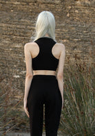 Tiny-Siyah Fermuar Detaylı Boğazlı Kısa Bluz-Bluz-2-Milagron.com