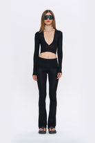 Tiny-Siyah Fermuarlı Dar Kesim Yumuşak Hırka-Kazak & Triko-1-Milagron.com