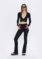 Tiny-Siyah Fermuarlı Dar Kesim Yumuşak Hırka-Kazak & Triko-11-Milagron.com