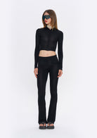 Tiny-Siyah Fermuarlı Dar Kesim Yumuşak Hırka-Kazak & Triko-12-Milagron.com