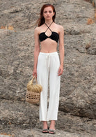 Tiny-Siyah İnce Askılı Bağlamalı Üst-Top-3-Milagron.com