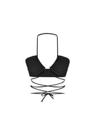 Tiny-Siyah İnce Askılı Bağlamalı Üst-Top-7-Milagron.com