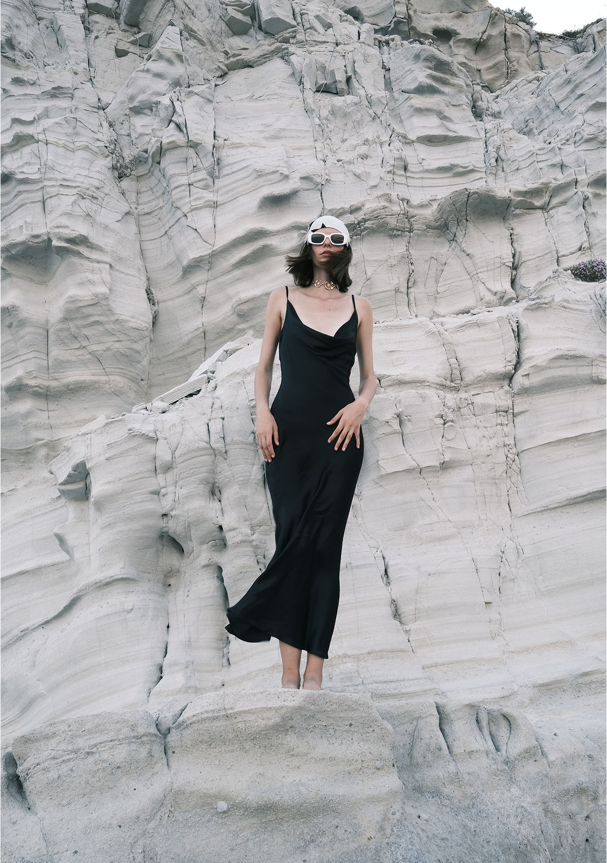 Tiny-Siyah İnce Askılı Uzun Saten Elbise-Elbise-12-Milagron.com