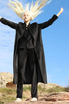 Tiny-Siyah Kadife Uzun Ceket-Ceket-3-Milagron.com