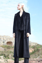 Tiny-Siyah Kadife Uzun Ceket-Ceket-5-Milagron.com