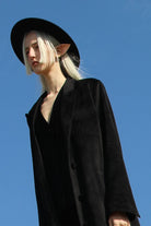 Tiny-Siyah Kadife Uzun Ceket-Ceket-6-Milagron.com