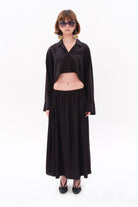 Tiny-Siyah Oversize Crop Gömlek-Gömlek-1-Milagron.com