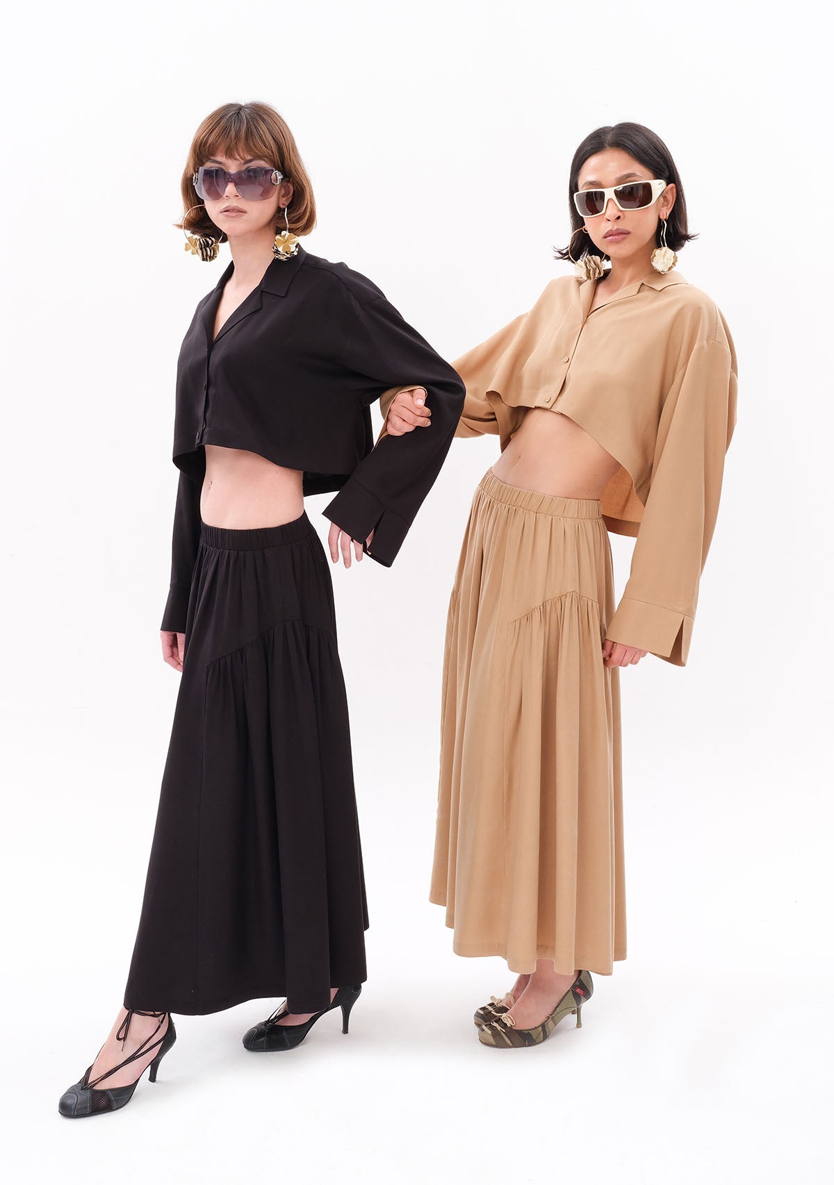 Tiny-Siyah Oversize Crop Gömlek-Gömlek-10-Milagron.com