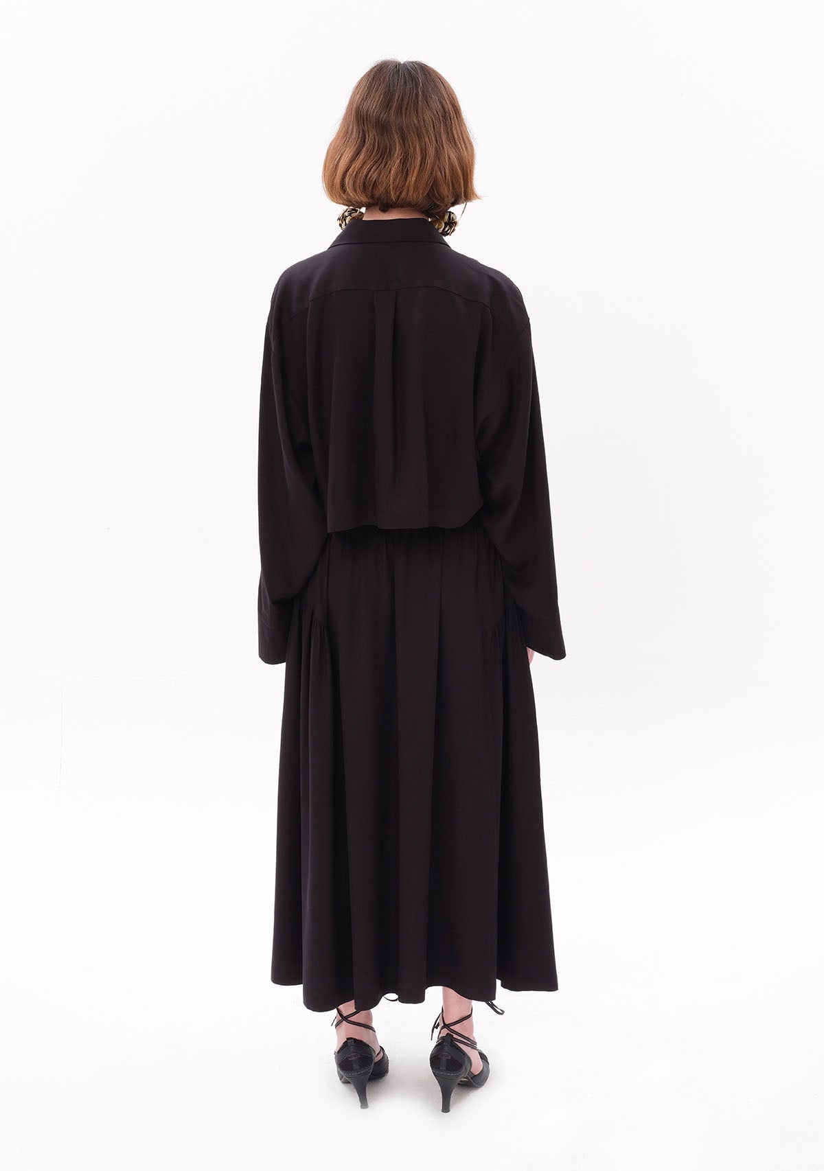 Tiny-Siyah Oversize Crop Gömlek-Gömlek-8-Milagron.com