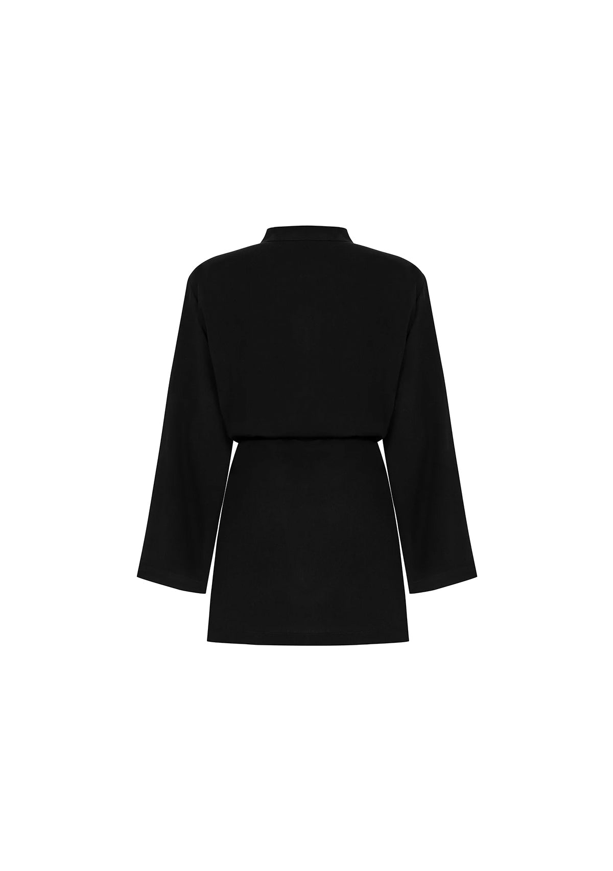 Tiny-Siyah Tencel™ Bağlamalı Gömlek-Gömlek-10-Milagron.com