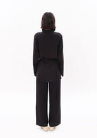 Tiny-Siyah Tencel™ Bağlamalı Gömlek-Gömlek-2-Milagron.com