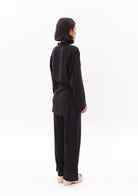 Tiny-Siyah Tencel™ Bağlamalı Gömlek-Gömlek-7-Milagron.com