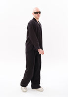 Tiny-Siyah Tencel™ Oversize Gömlek-Gömlek-6-Milagron.com