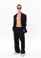 Tiny-Siyah Tencel™ Pantolon-Kumaş Pantolon-3-Milagron.com