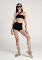 Tiny-Siyah Yüksek Bel Dar Boxer-Boyshort Külot-5-Milagron.com