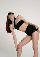 Tiny-Siyah Yüksek Bel Dar Boxer-Boyshort Külot-8-Milagron.com